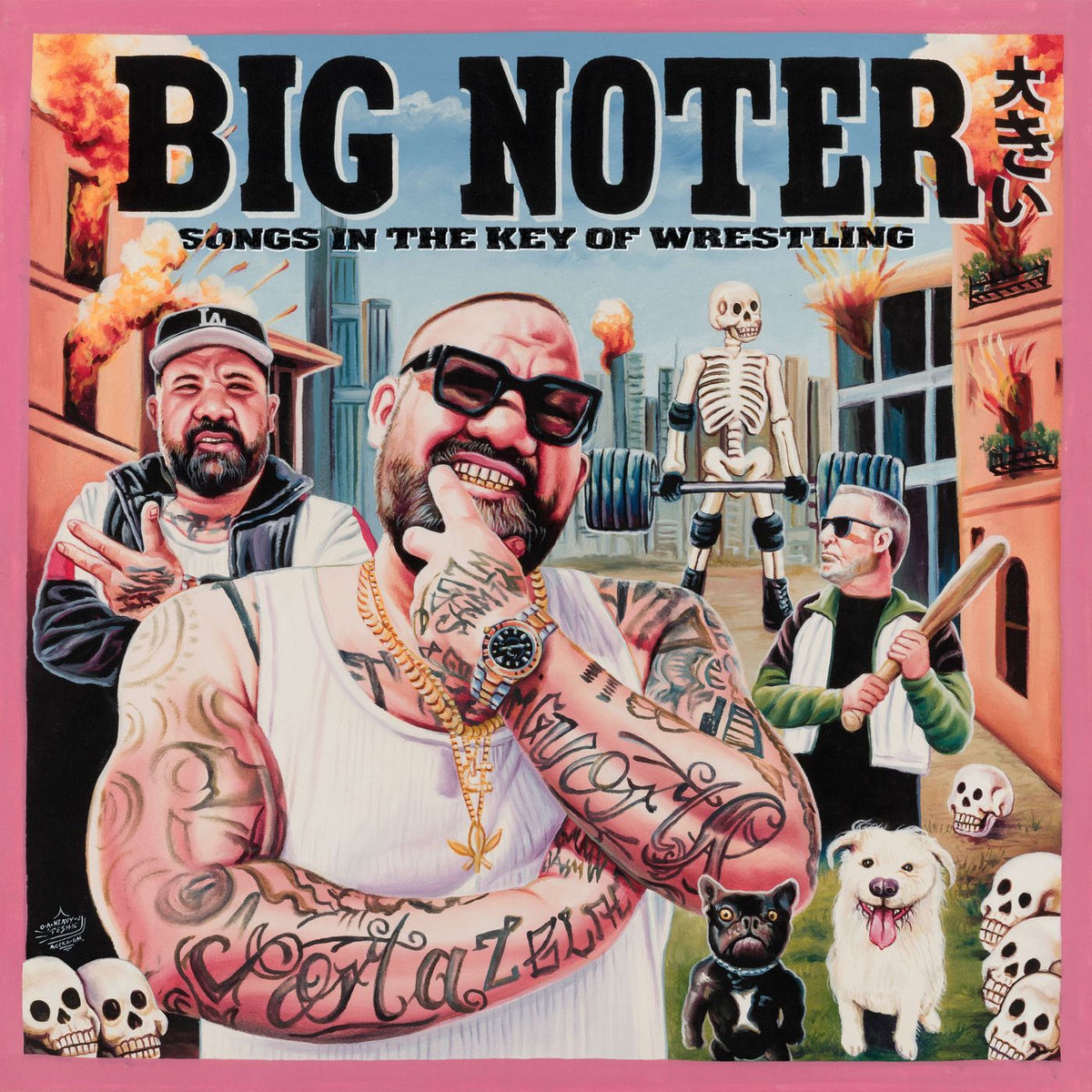 Big Noter – Songs In The Key Of Wrestling (Hot Pink Vinyl) vinyl record cover