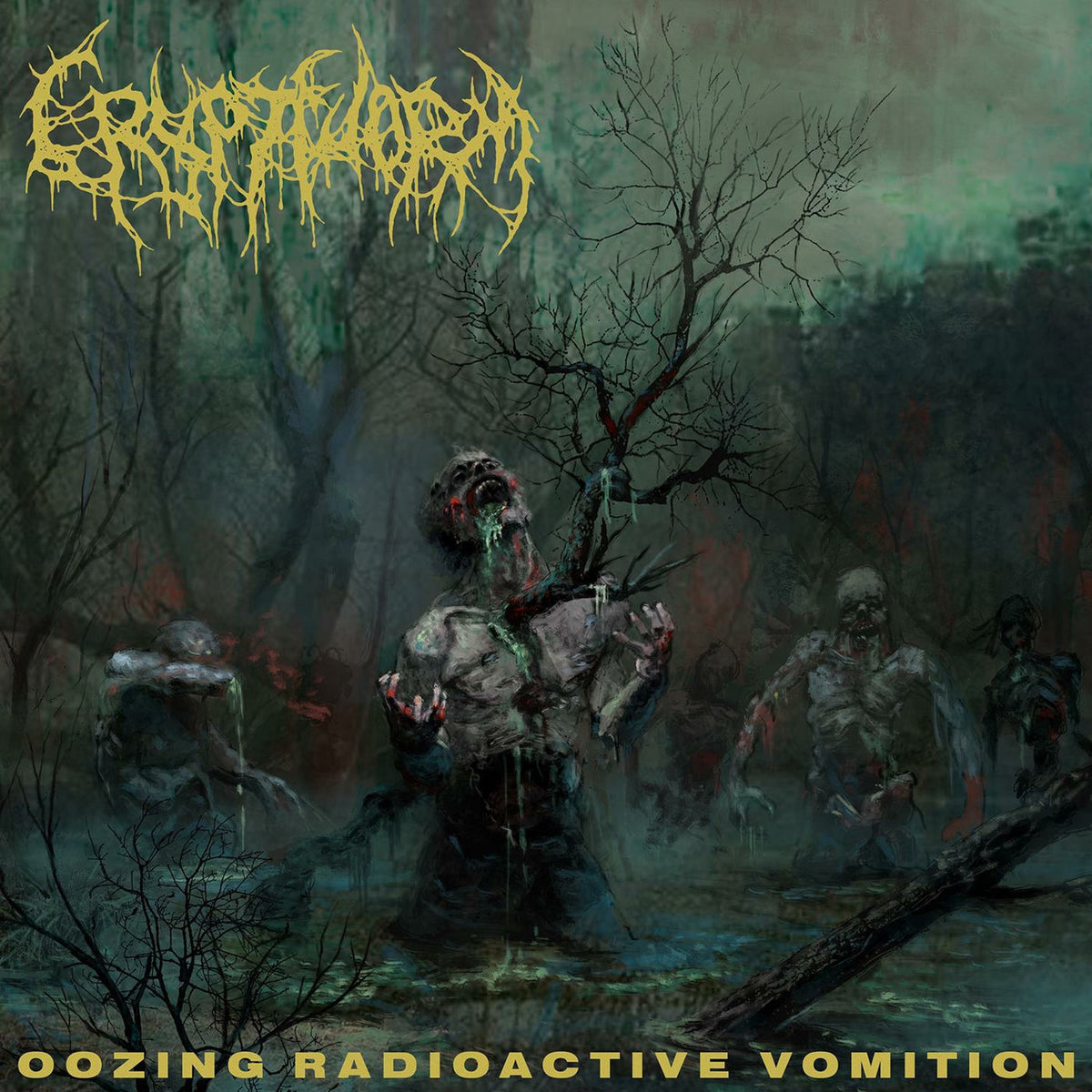Cryptworm – Oozing Radioactive Vomition vinyl record cover