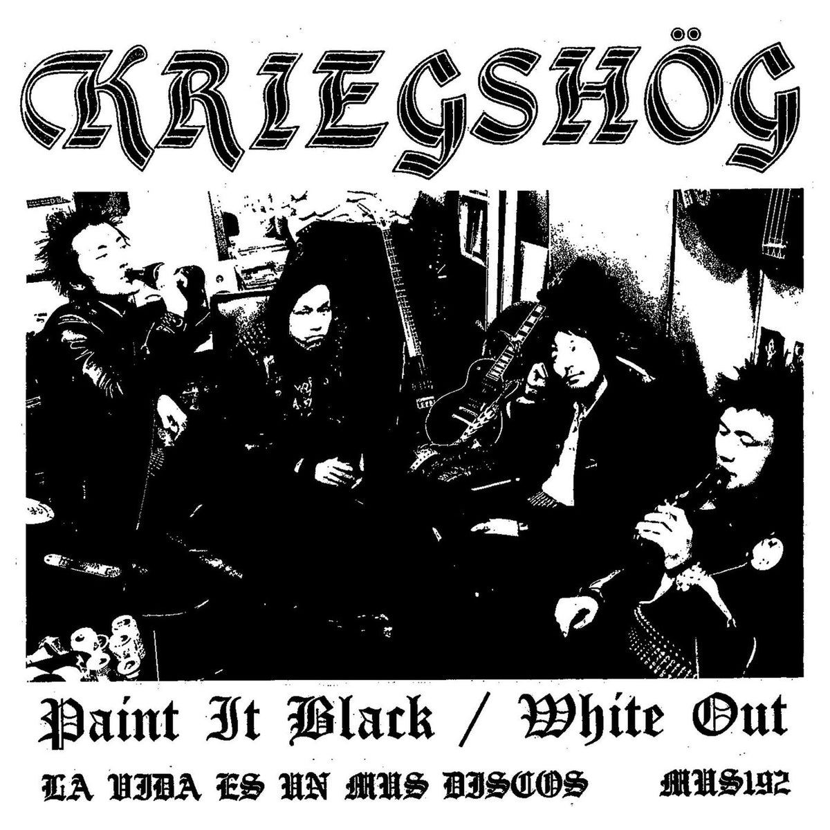 Kriegshög – Paint It Black / White Out vinyl cover