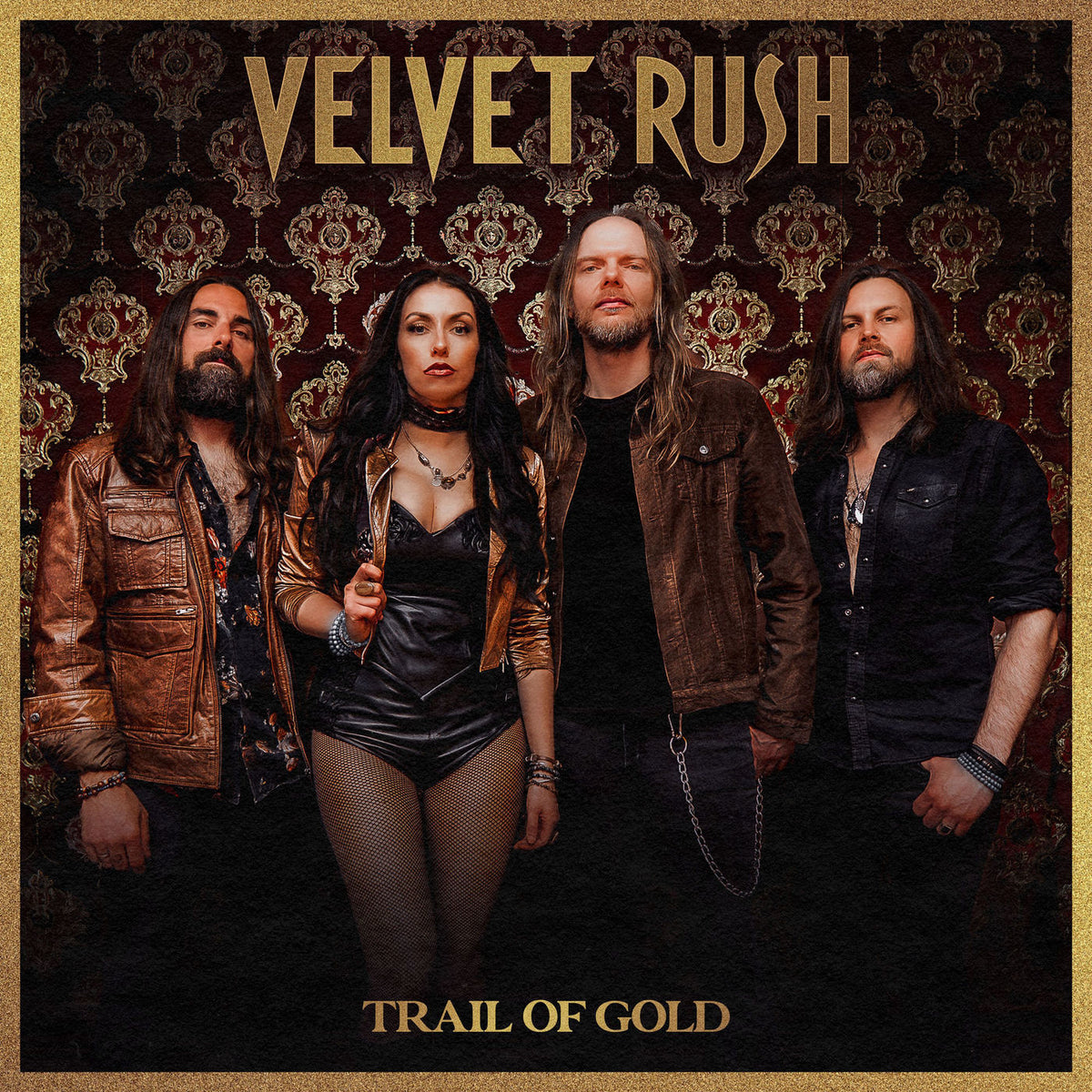 Velvet Rush – Trail Of Gold (ORANGE/GOLD/BLACK SPLATTER VINYL) vinyl record cover
