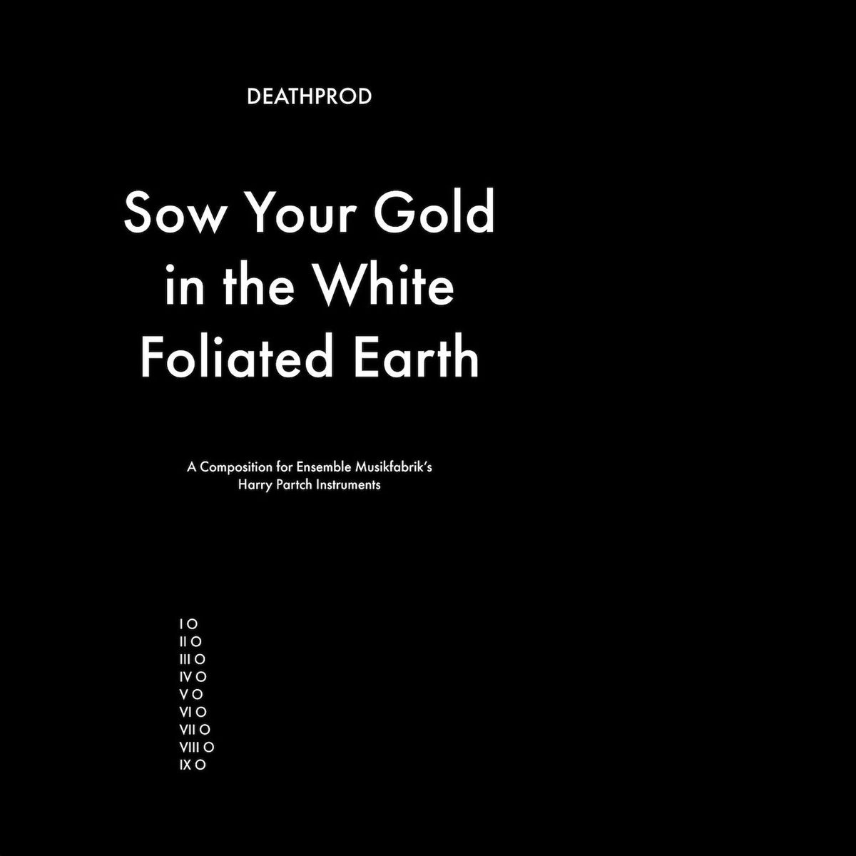 Deathprod – Sow Your Gold in the White Foliated Earth vinyl record cover