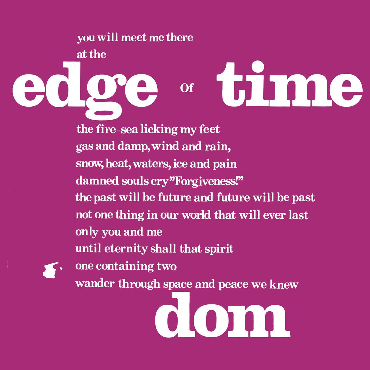 Dom – Edge of Time vinyl record cover