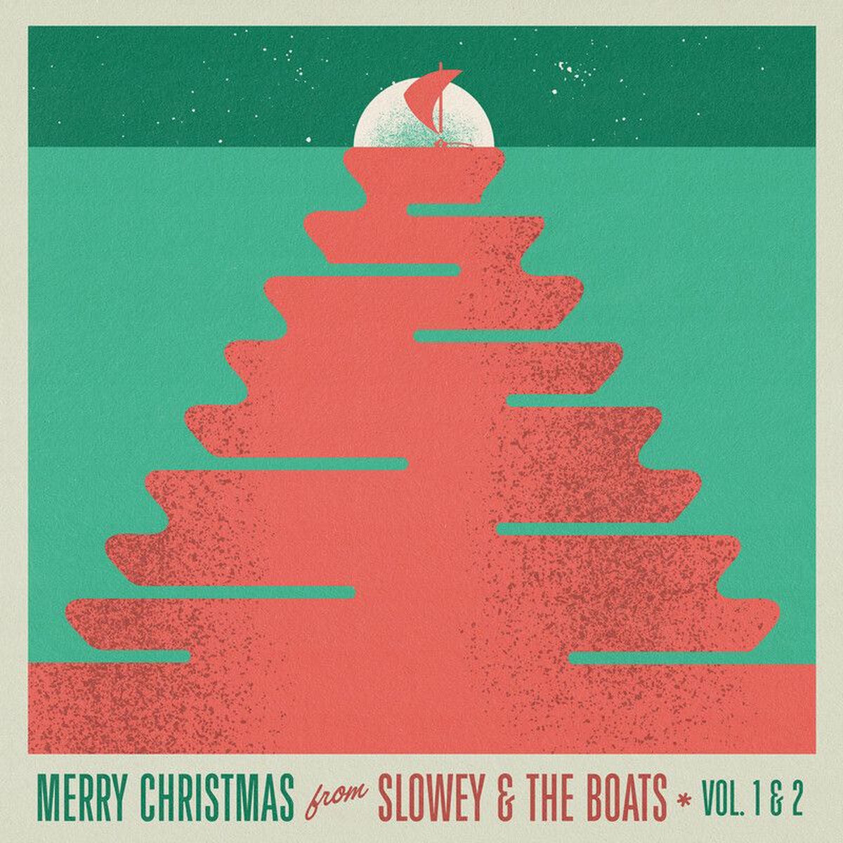Slowey & The Boats – Merry Christmas From Slowey And The Boats (RUBY RED VINYL LP) vinyl record cover