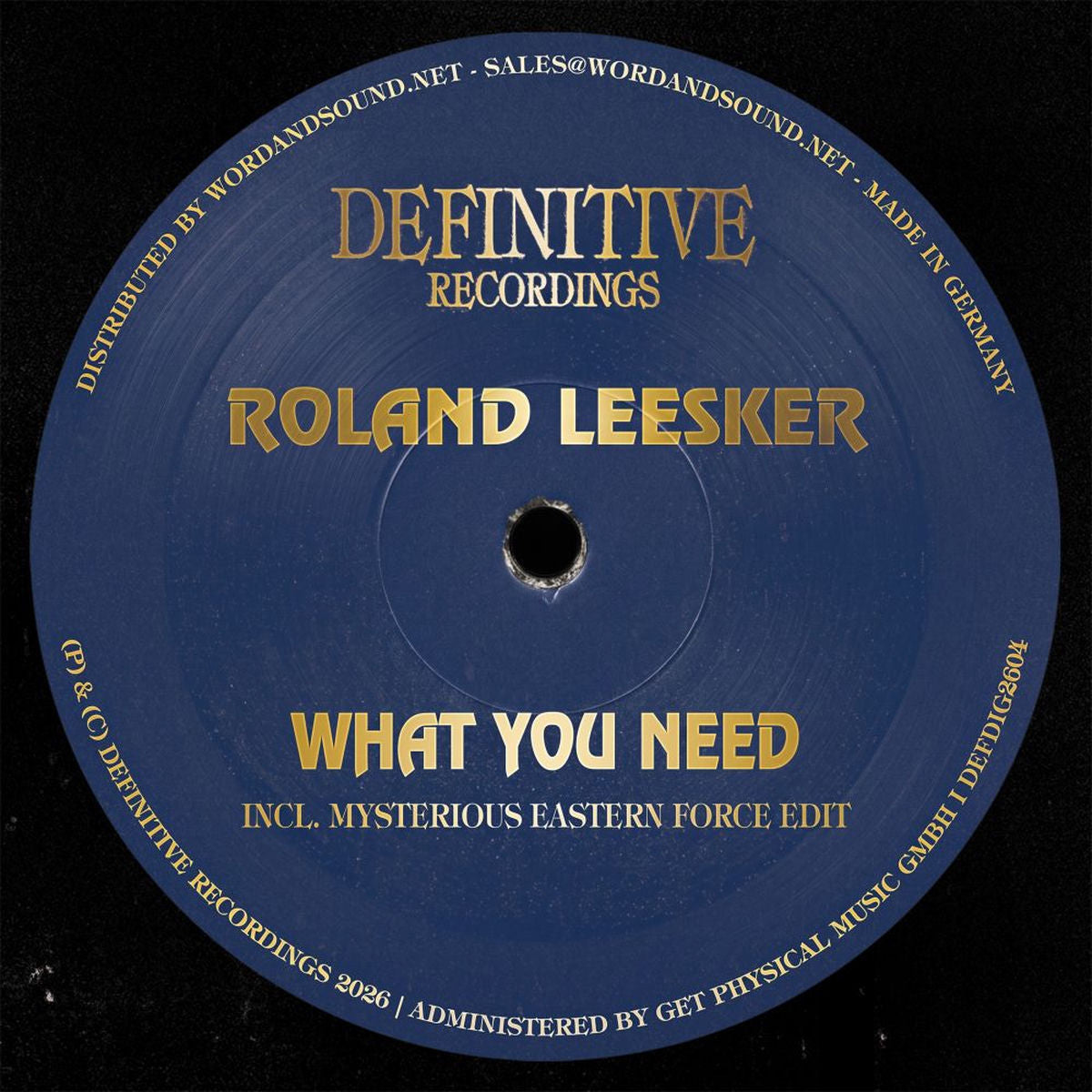 Roland Leesker – What You Need vinyl cover