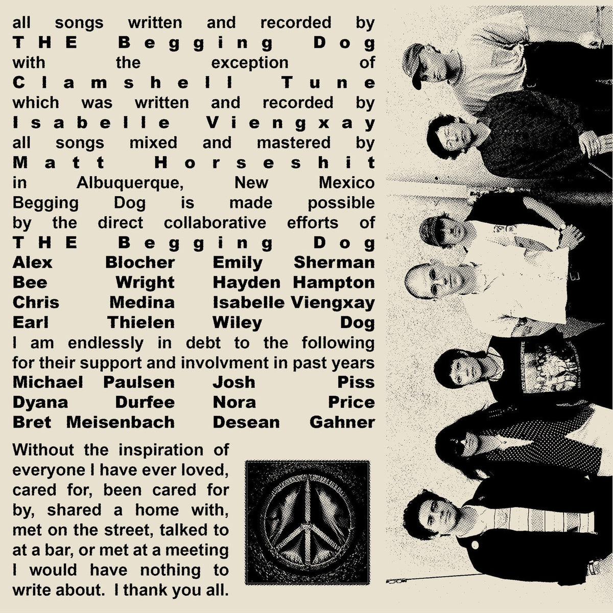 Begging Dog – Demo 1 vinyl record cover