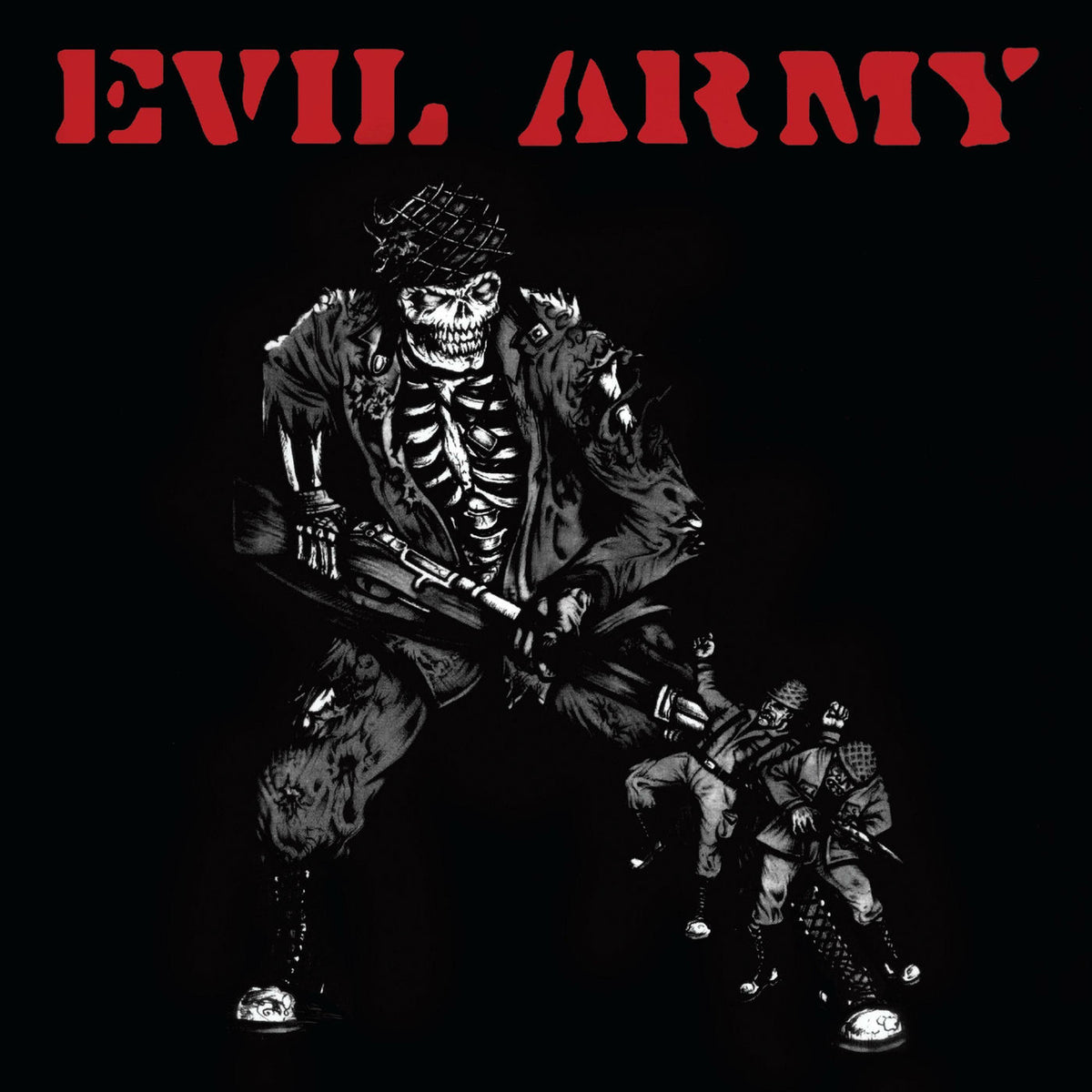 Evil Army – Evil Army (CAMOUFLAGE SPLATTER VINYL W/ POSTER, OBI STRIP) vinyl record cover