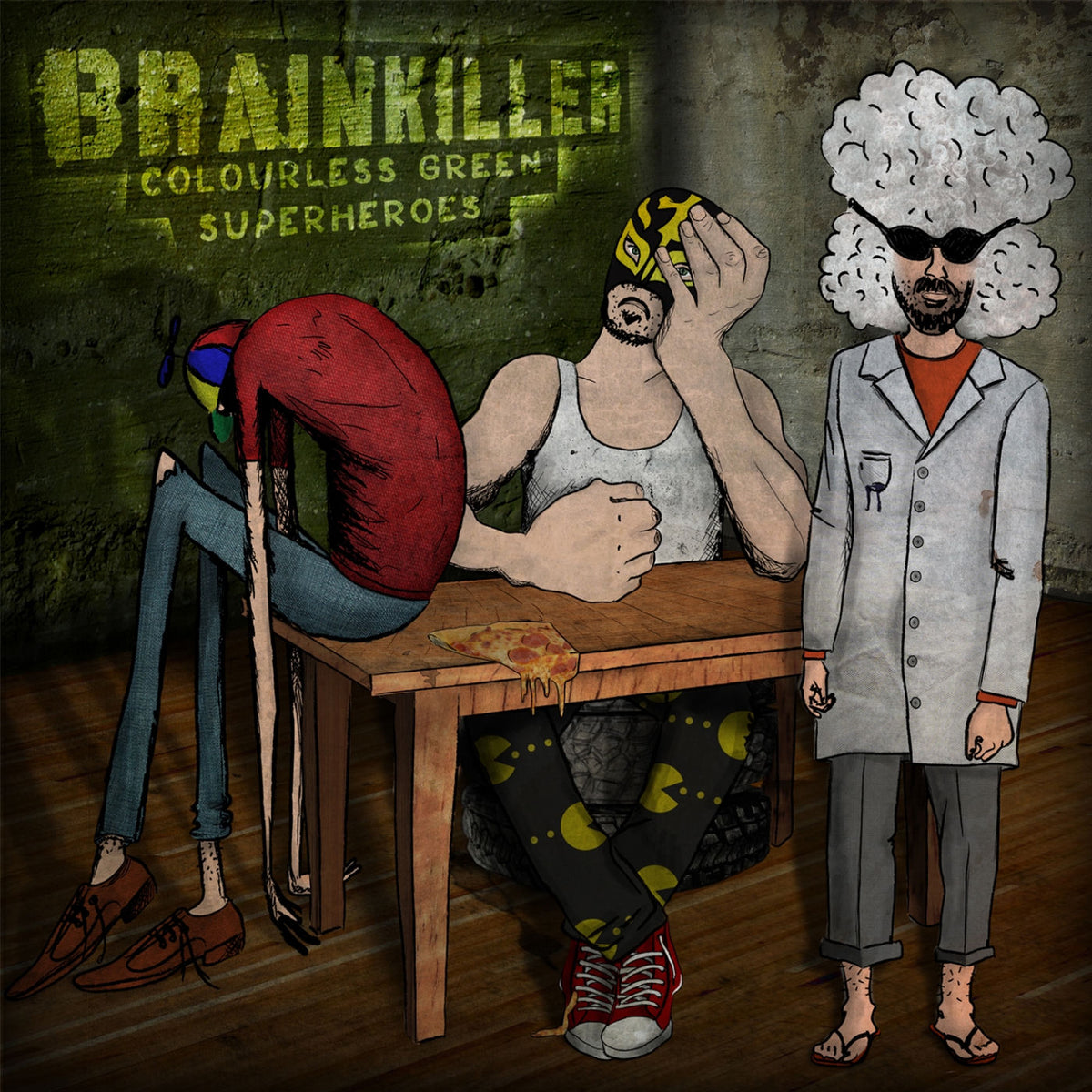 Brainkiller – Colourless Green Superheroes vinyl record cover