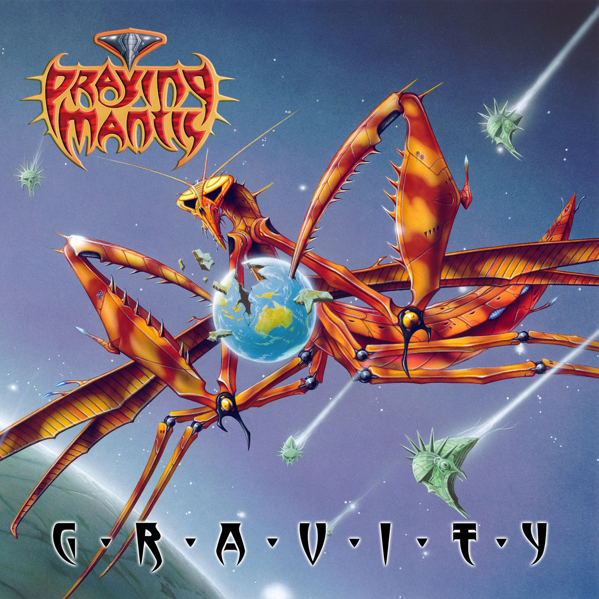 Praying Mantis – G.R.A.V.I.T.Y. vinyl record cover