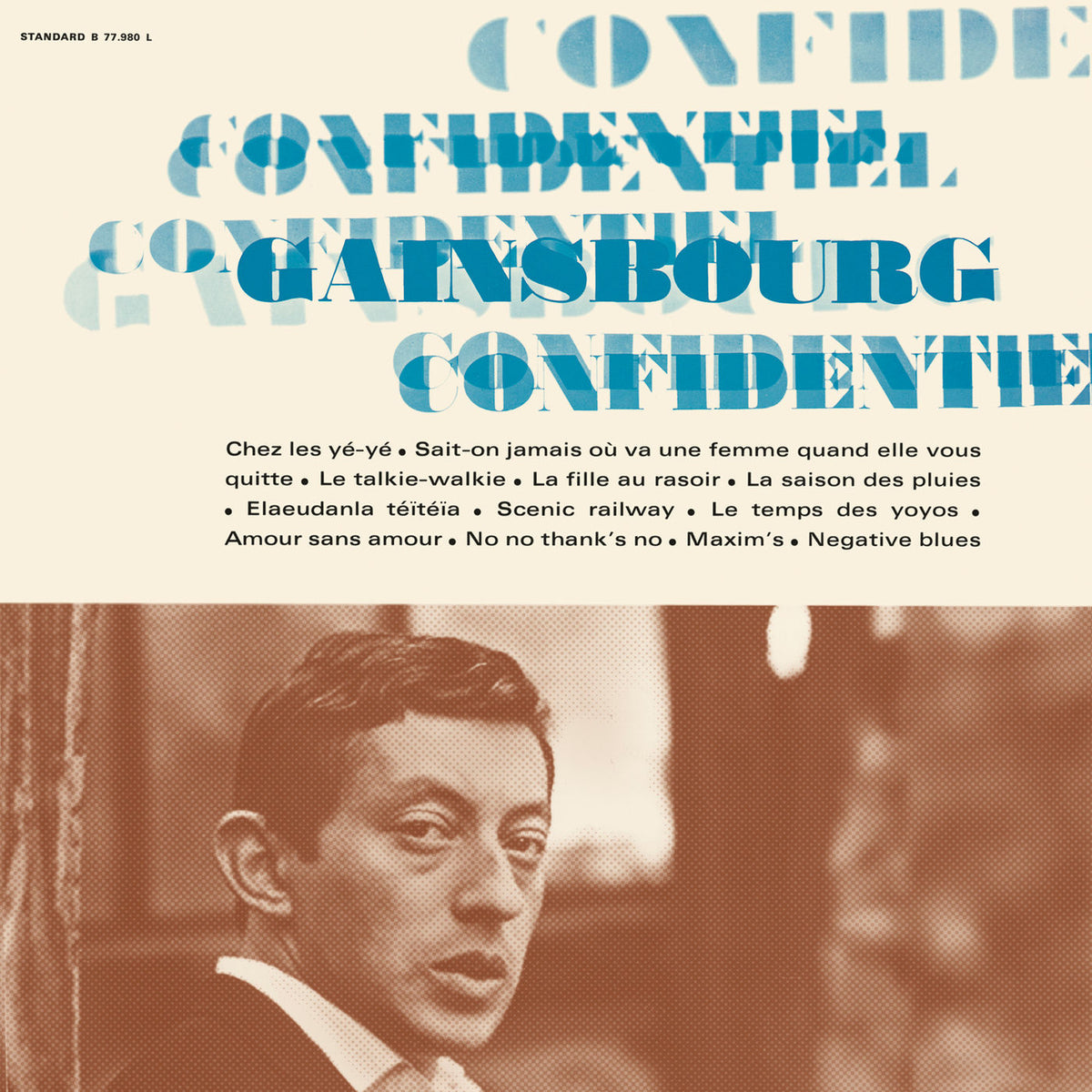 Serge Gainsbourg – Confidentiel vinyl record cover