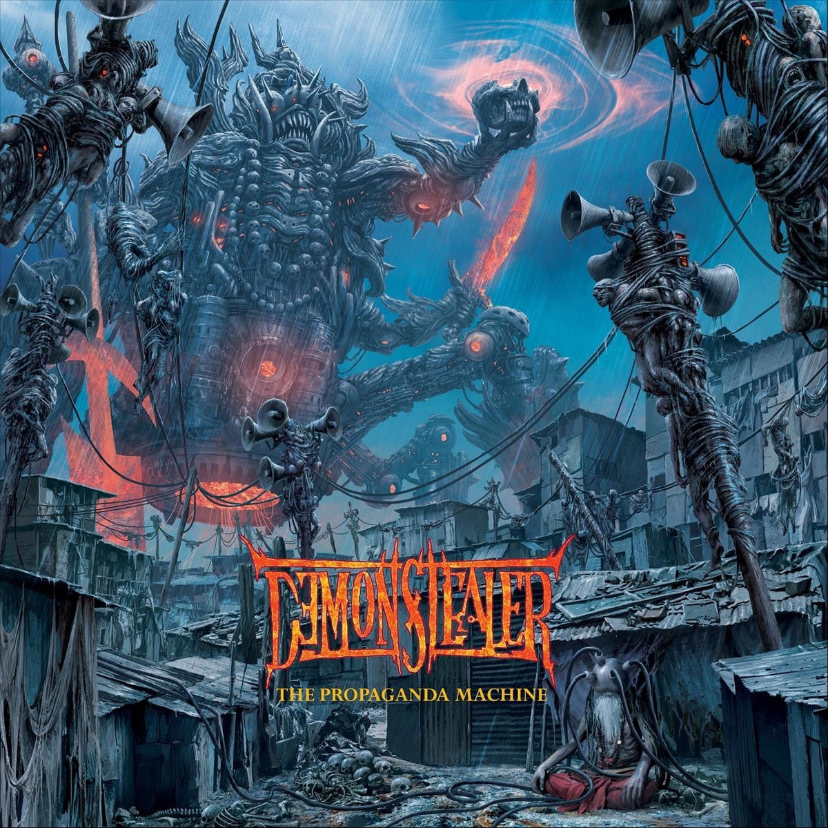Demonstealer – Propaganda Machine - Tourqouse vinyl record cover