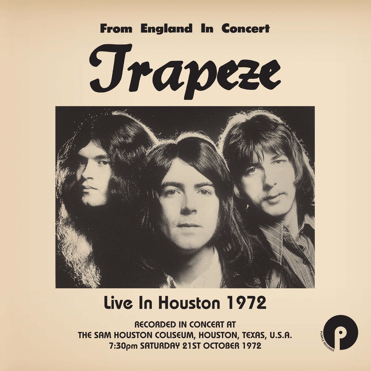 Trapeze – Live In Houston, Texas 1972 (LIMITED EDITION 180 GRAM GATEFOLD DOUBLE LP) - RSD 2021 vinyl record cover