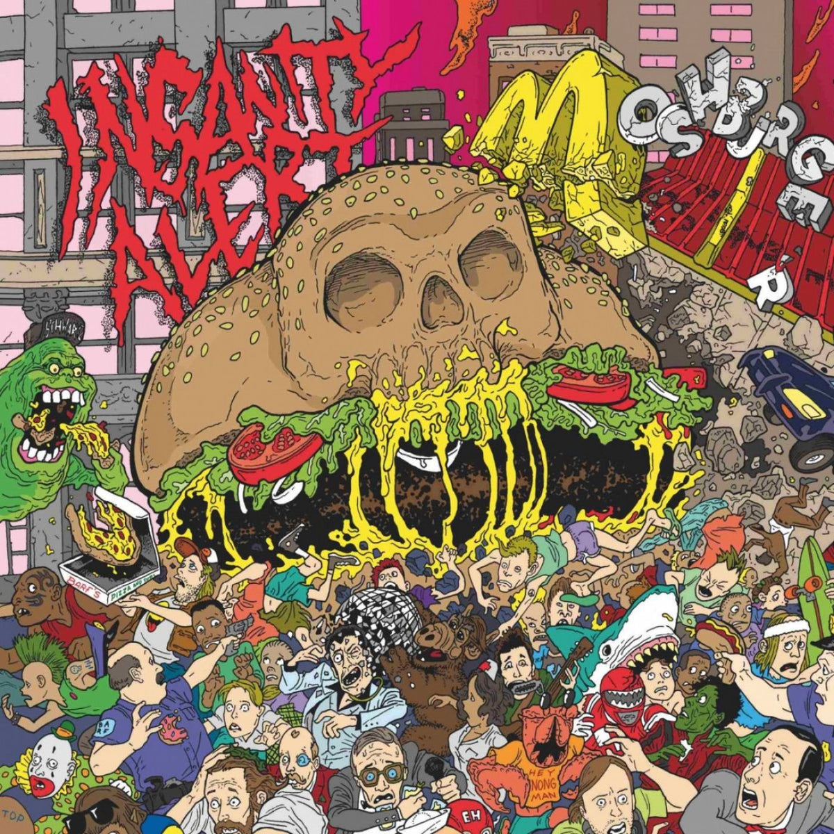 Insanity Alert – Moshburger vinyl record cover