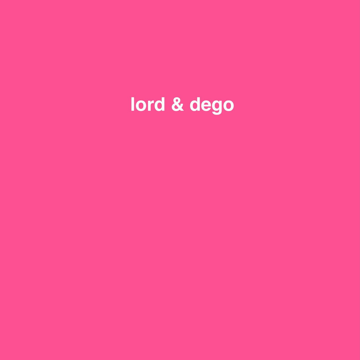Lord – Lord & dego vinyl cover