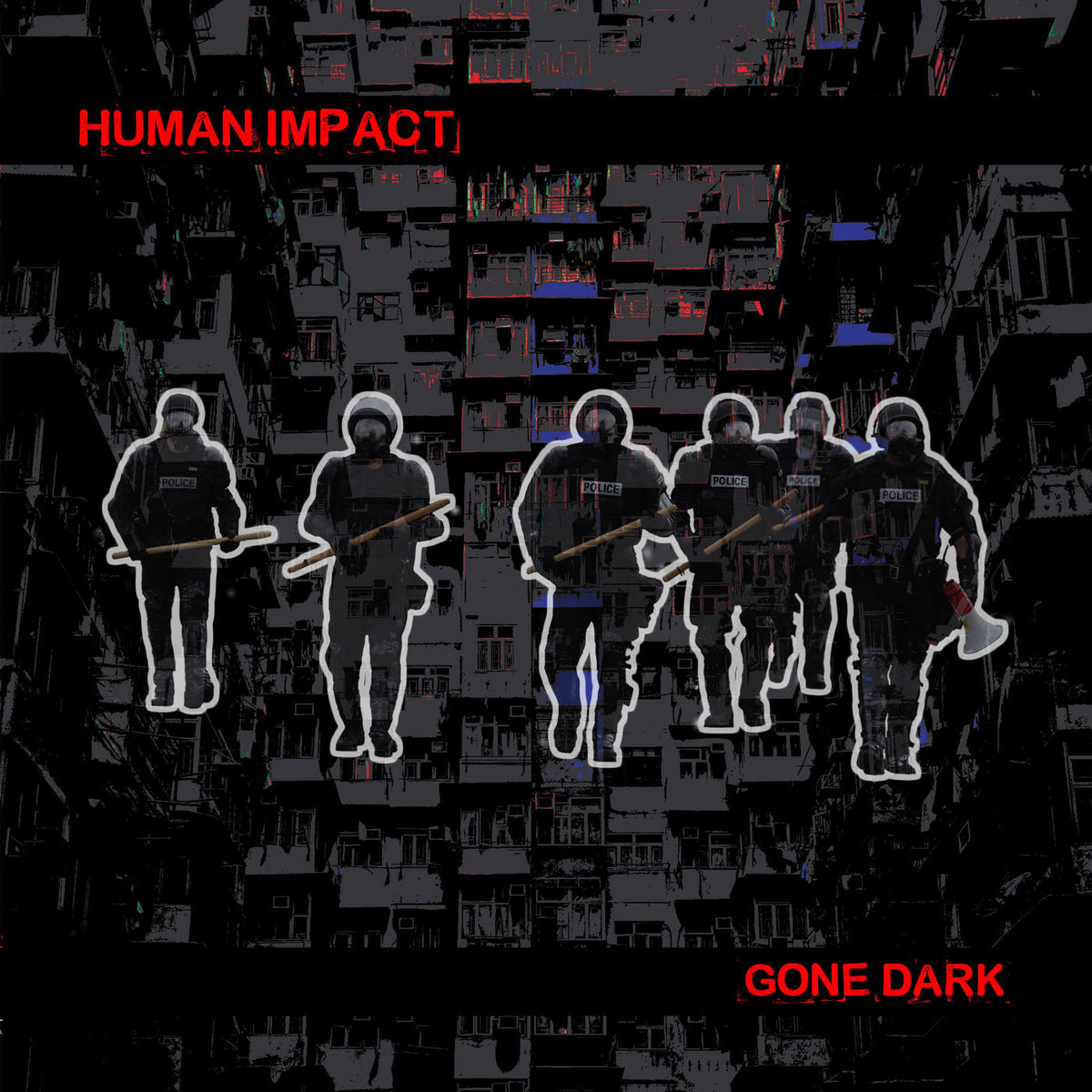 Human Impact – Gone Dark vinyl record cover