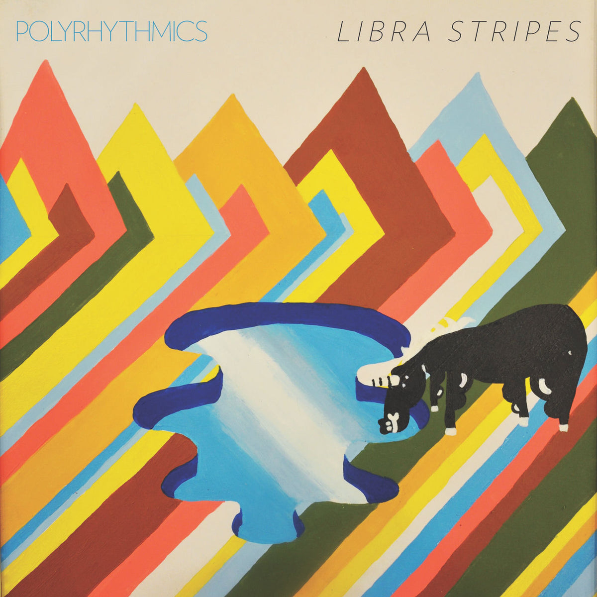 Polyrhythmics – Libra Stripes - Blue vinyl record cover