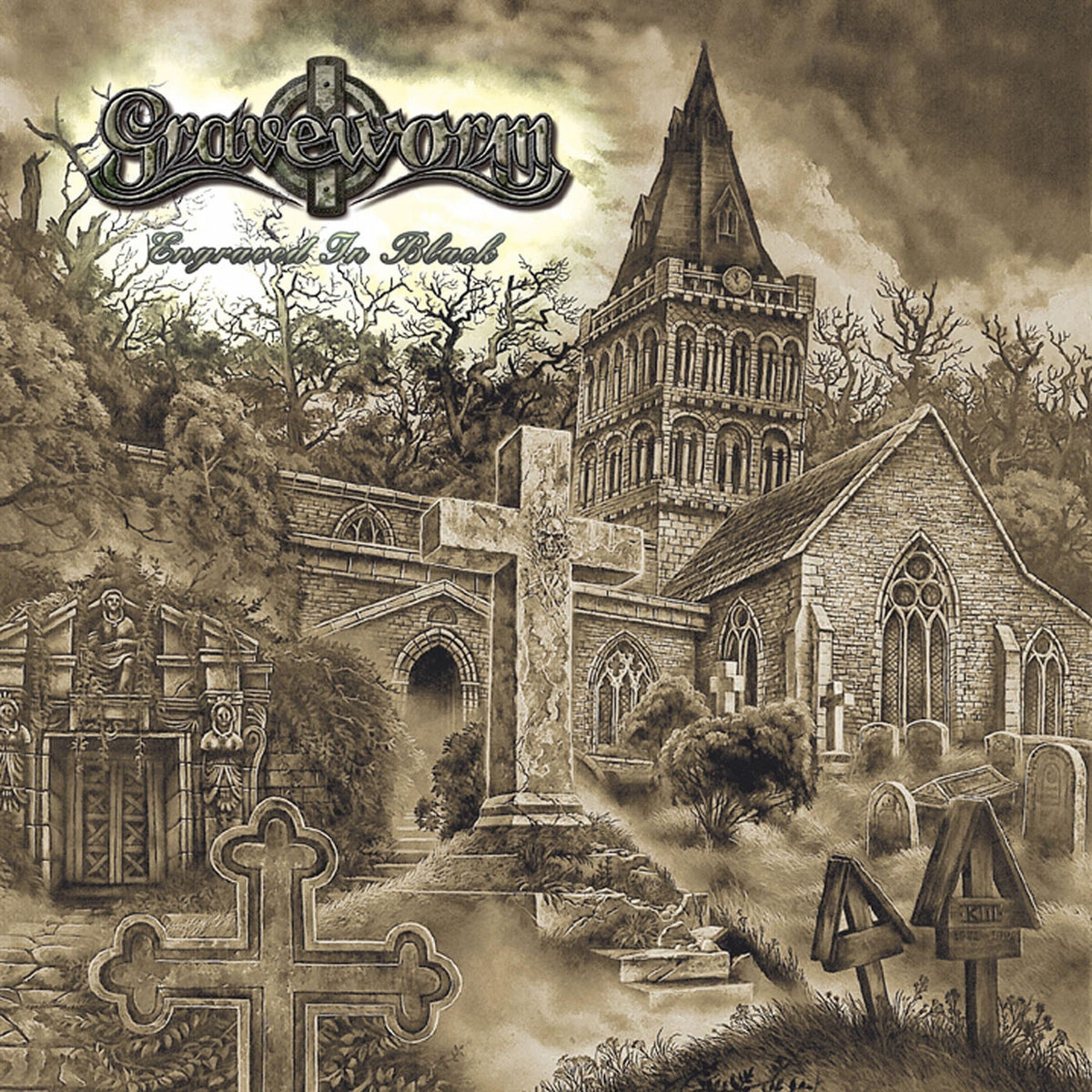 Graveworm – Engraved in Black vinyl record cover