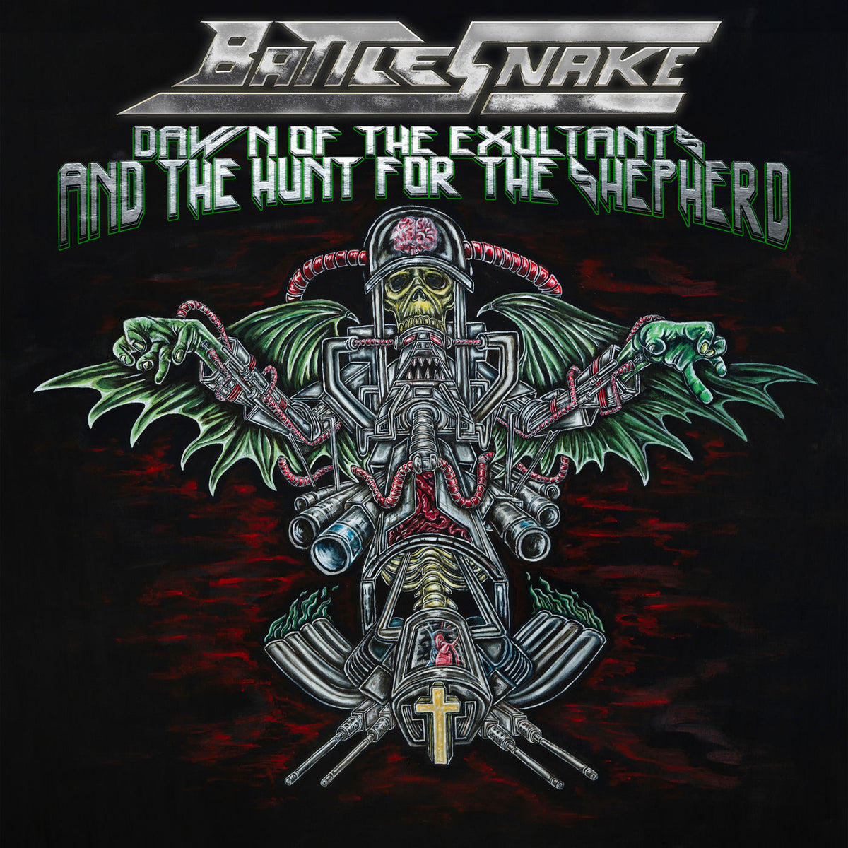 Battlesnake – Dawn Of The Exultants And The Hunt For The Shepherd (GREEN VINYL) vinyl record cover