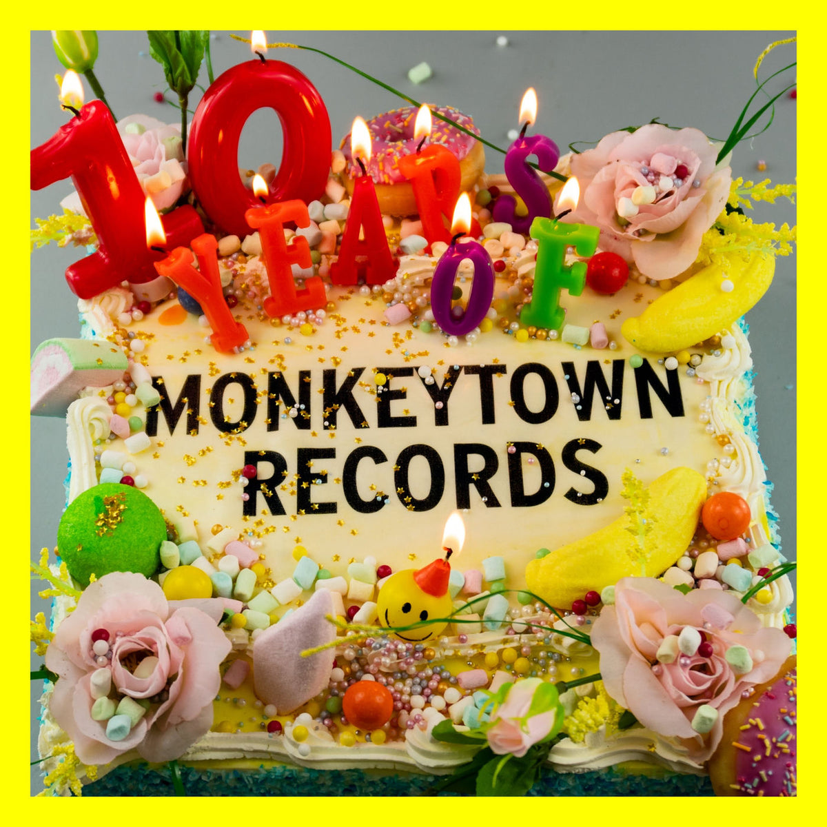 Various Artists – 10 Years of Monkeytown vinyl record cover