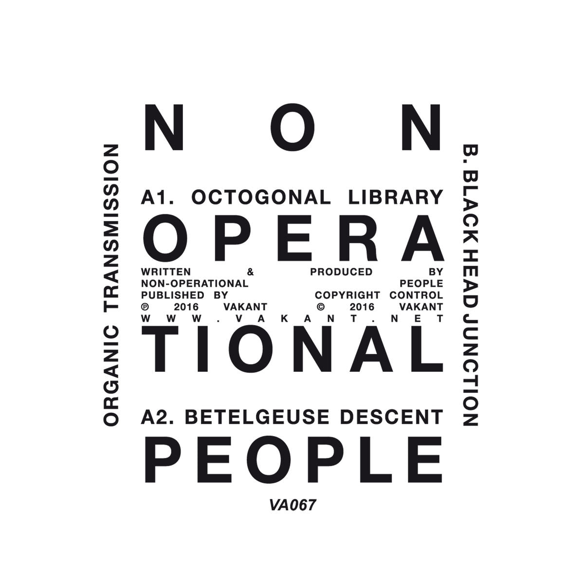 Non-Operational People – Organic Transmission vinyl cover