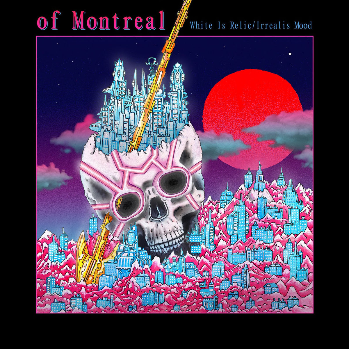 Of Montreal – White Is Relic / Irrealis Mood (180G CYAN VINYL) vinyl record cover