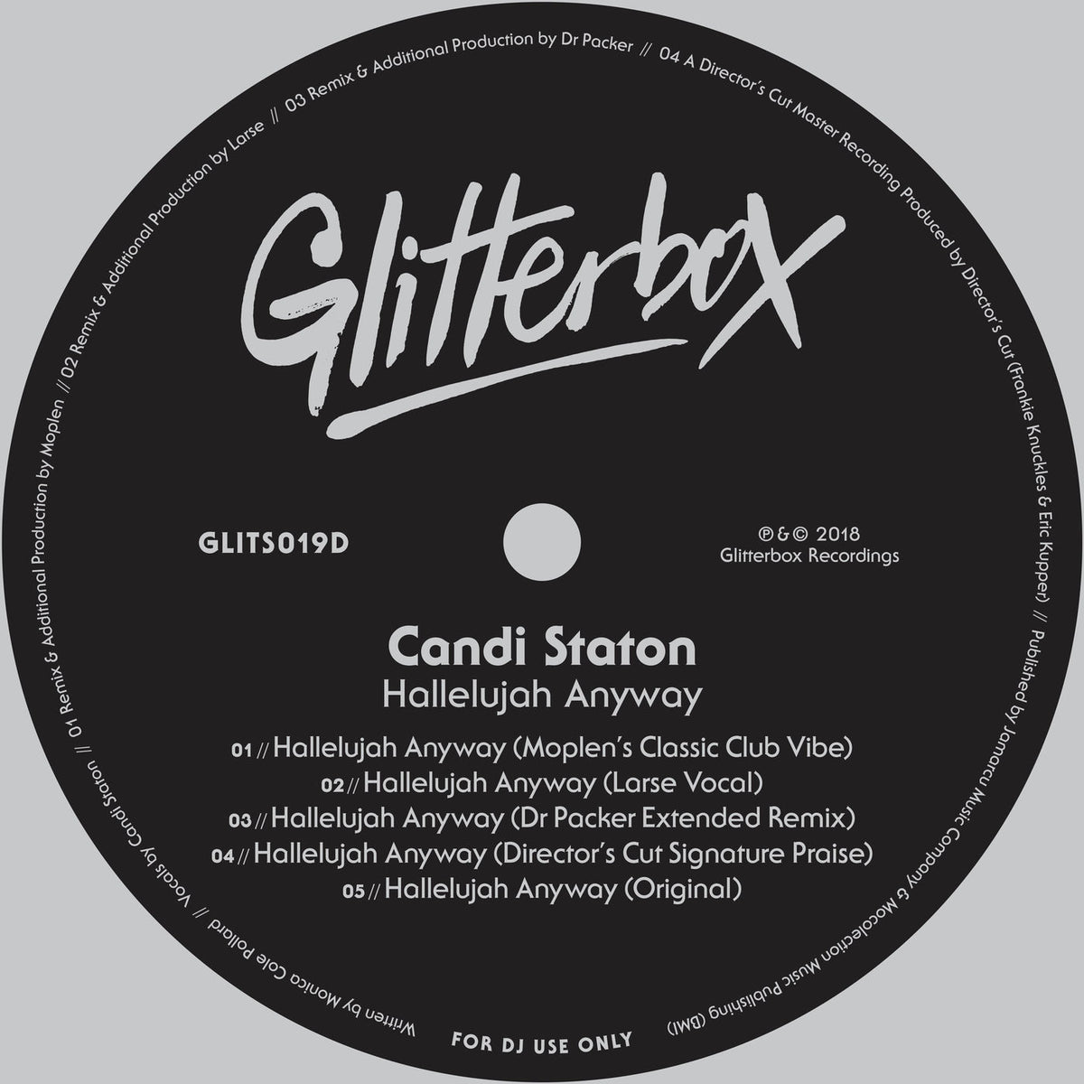Candi Staton – Hallelujah Anyway (Incl. Moplen & Frankie Knuckles Remixes) vinyl record cover