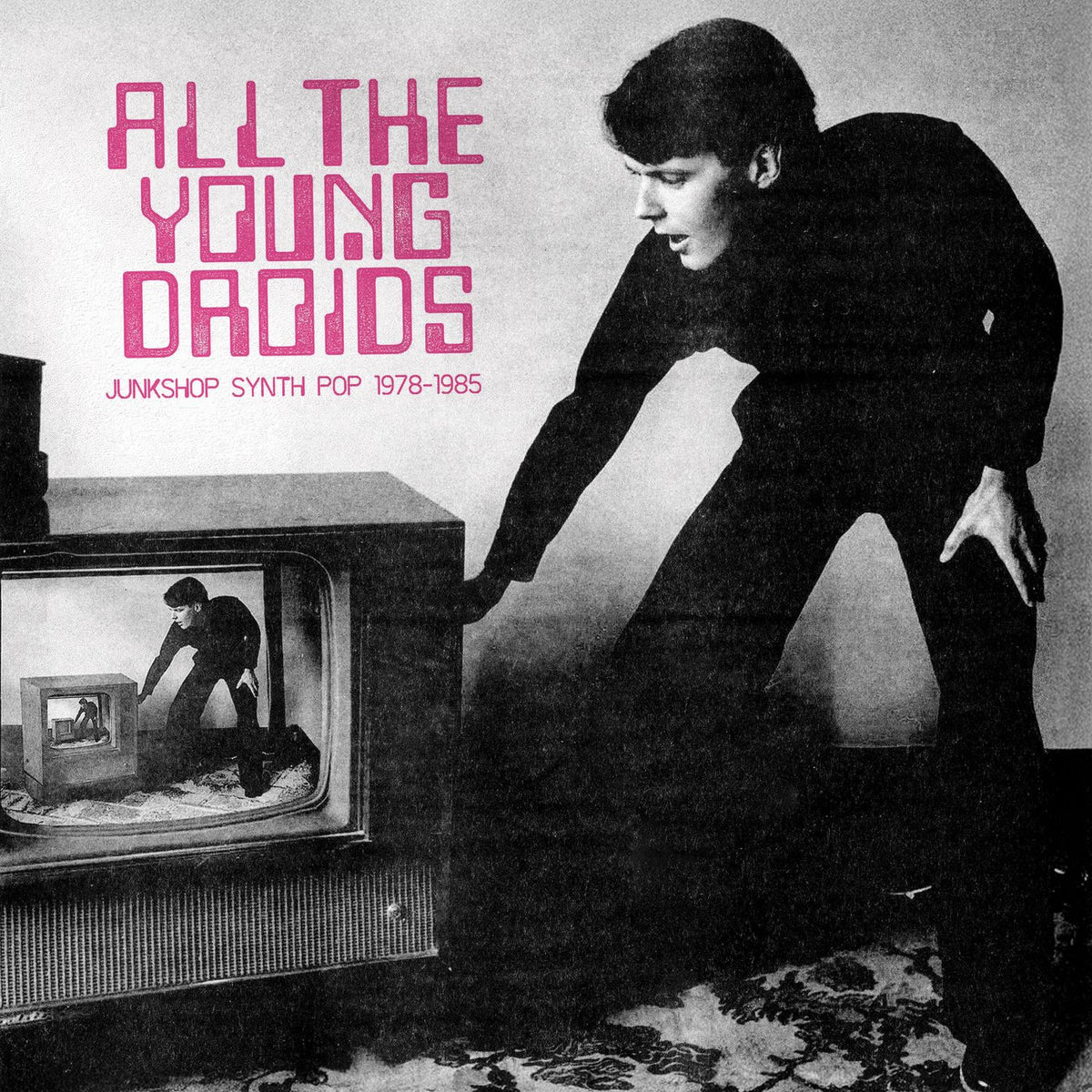 Various Artists – All The Young Droids: Junkshop Synth Pop (Crystal Vinyl) vinyl record cover