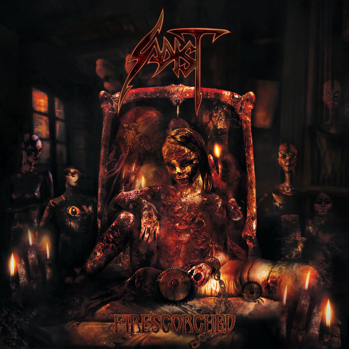 Sadist – Firescorched vinyl record cover