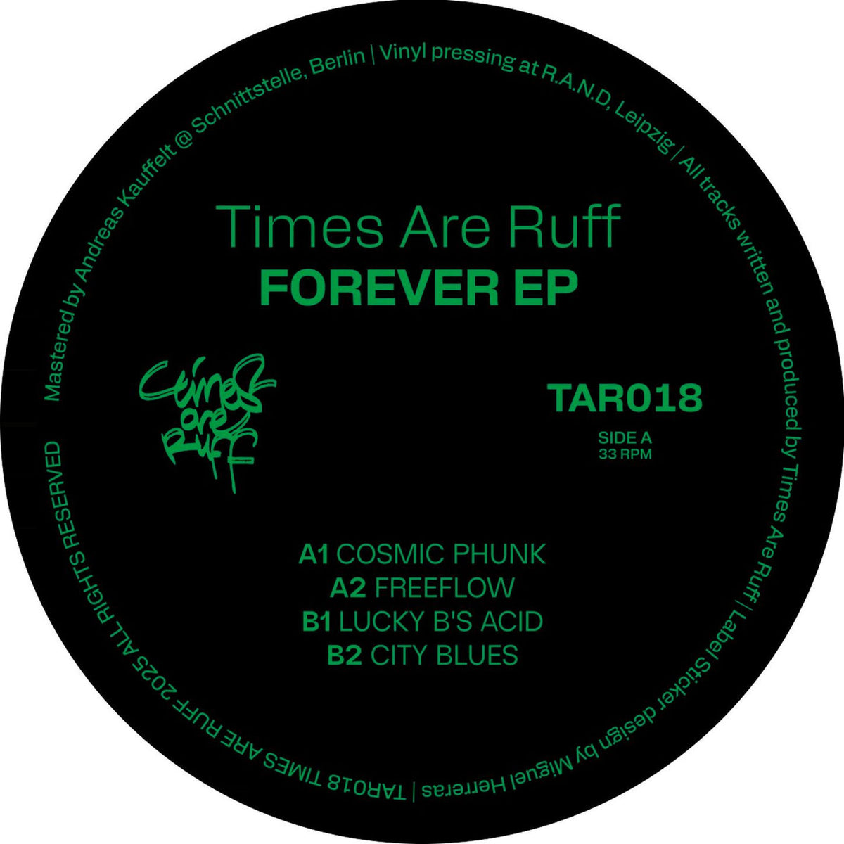 Times Are Ruff – FOREVER EP vinyl cover