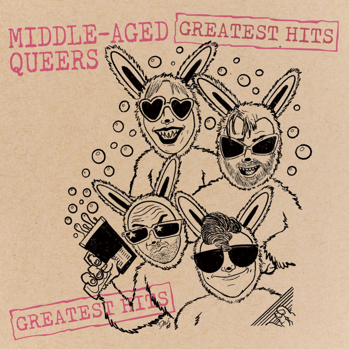 Middle-Aged Queers – Greatest Hits vinyl record cover