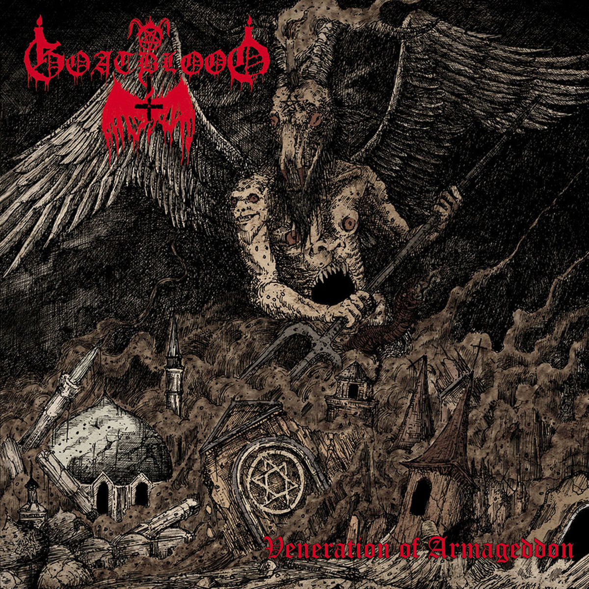 Goatblood – Veneration Of Armageddon vinyl record cover