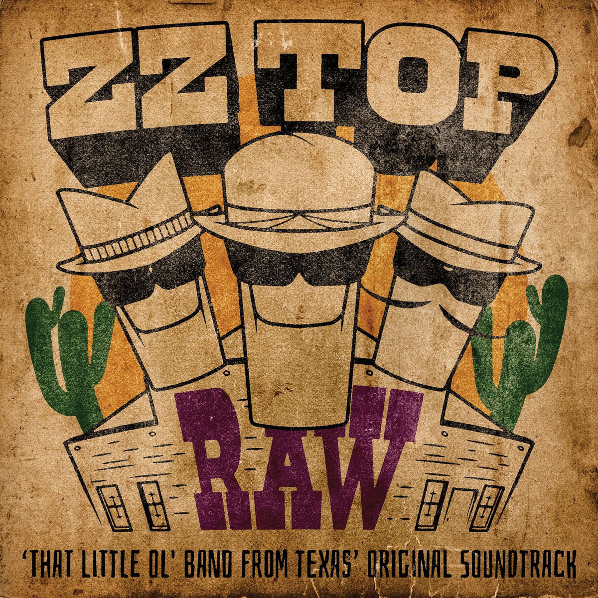 ZZ Top – RAW (‘That Little Ol' Band From Texas’ Original Soundtrack) vinyl cover