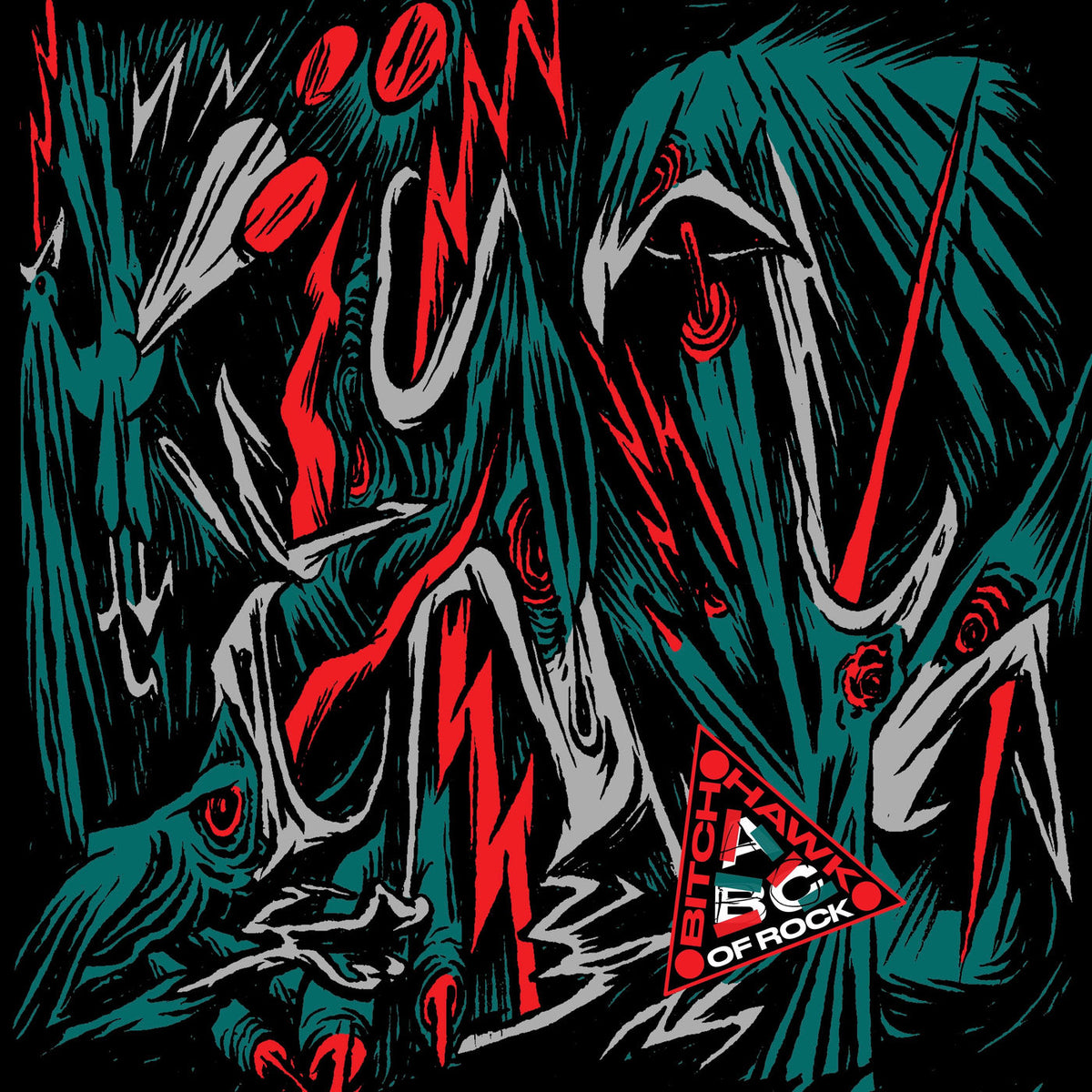 Bitch Hawk – ABC of Rock EP vinyl record cover