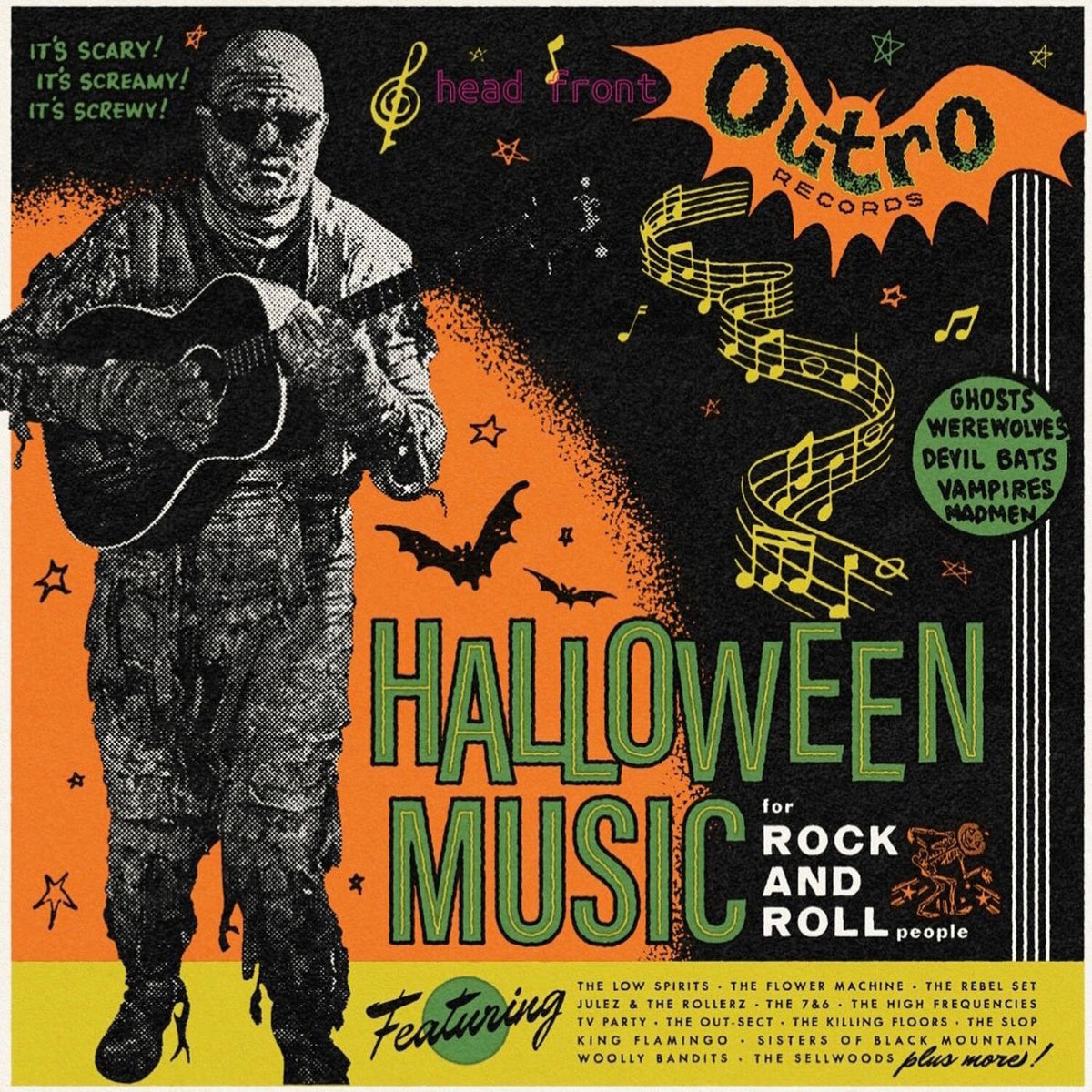 Various Artists – Halloween Music For Rock And Roll People vinyl record cover