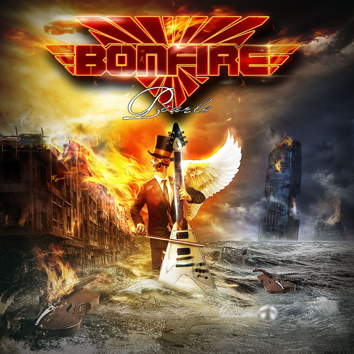 Bonfire – Pearls (UK) vinyl record cover