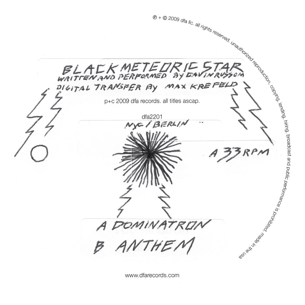 Black Meteoric Star – Dominatron / Anthem vinyl cover