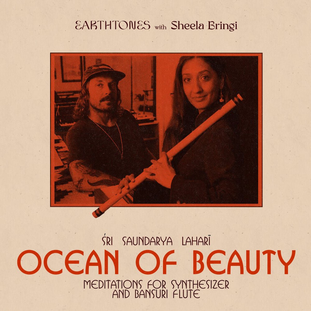 Earthtones – Ocean of Beauty: Meditations for Synthesizer and Bansuri Flute vinyl cover