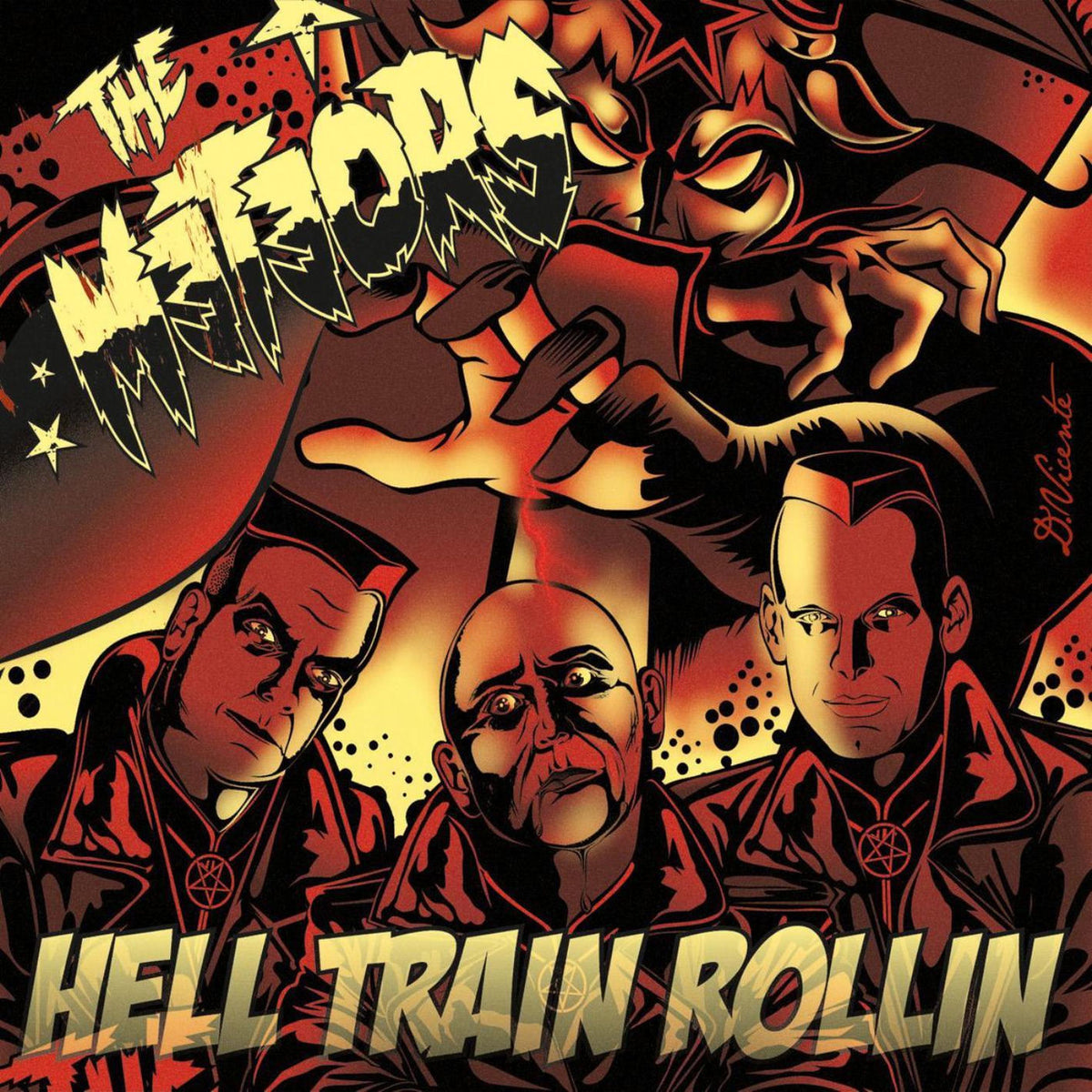 The Meteors – Hell Train Rollin vinyl record cover