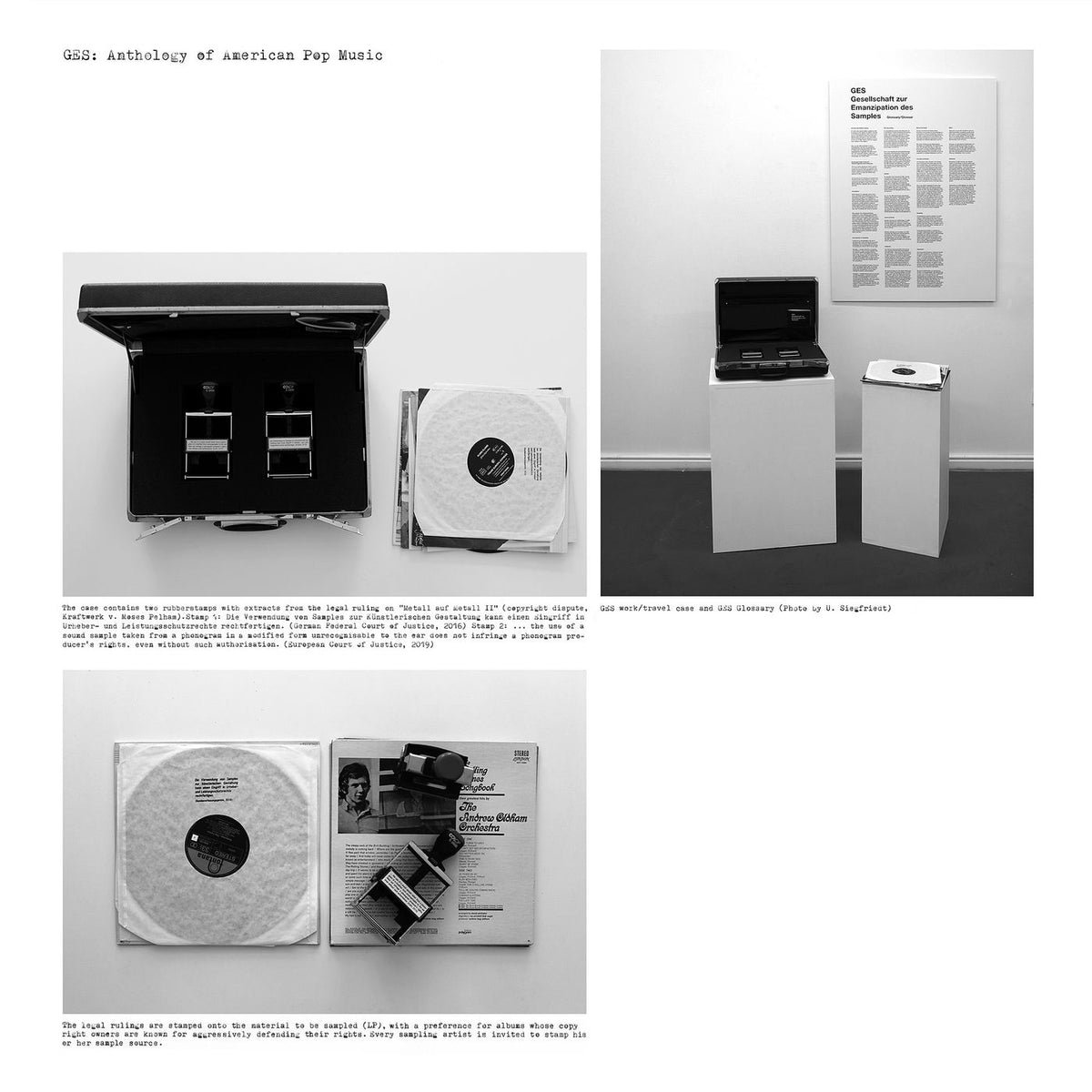 Gesellschaft Zur Emanzipation Des Samples – Anthology Of American Pop Music vinyl record cover