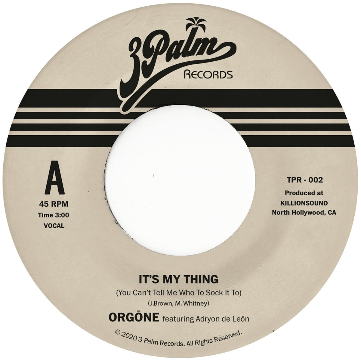 Orgone – It's My Thing (You Can't Tell Me Who To Sock It To) vinyl cover