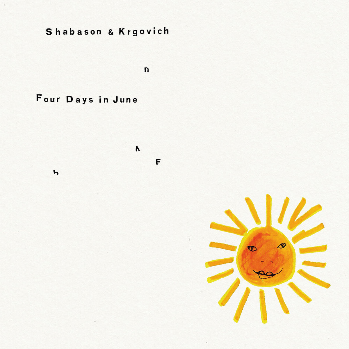 Shabason & Krgovich – Four Days in June vinyl record cover