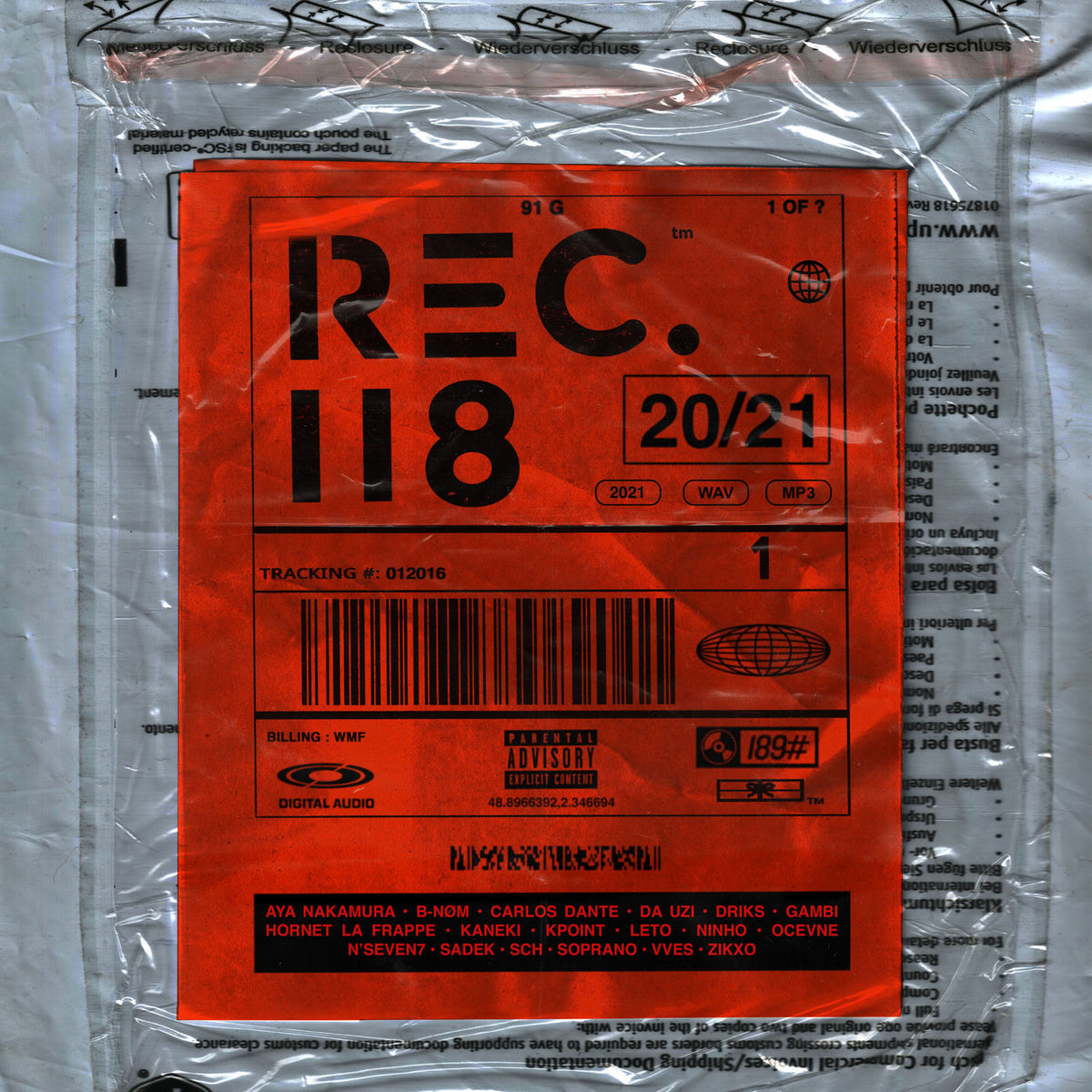 Rec. 118 – 20/21 vinyl cover