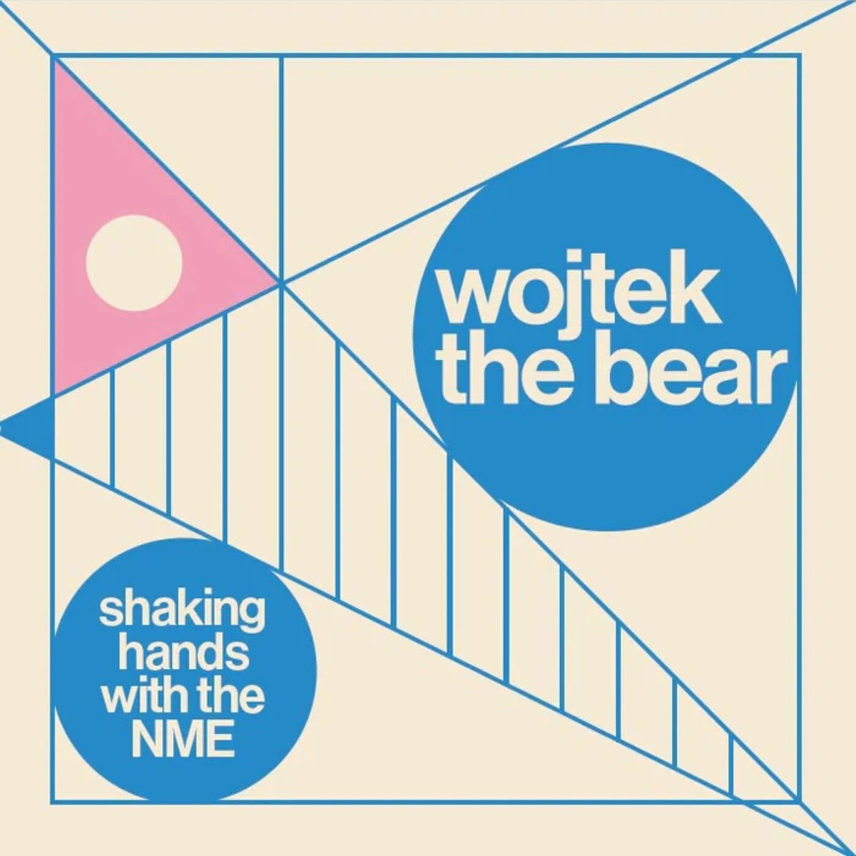 wojtek the bear – shaking hands with the NME vinyl cover