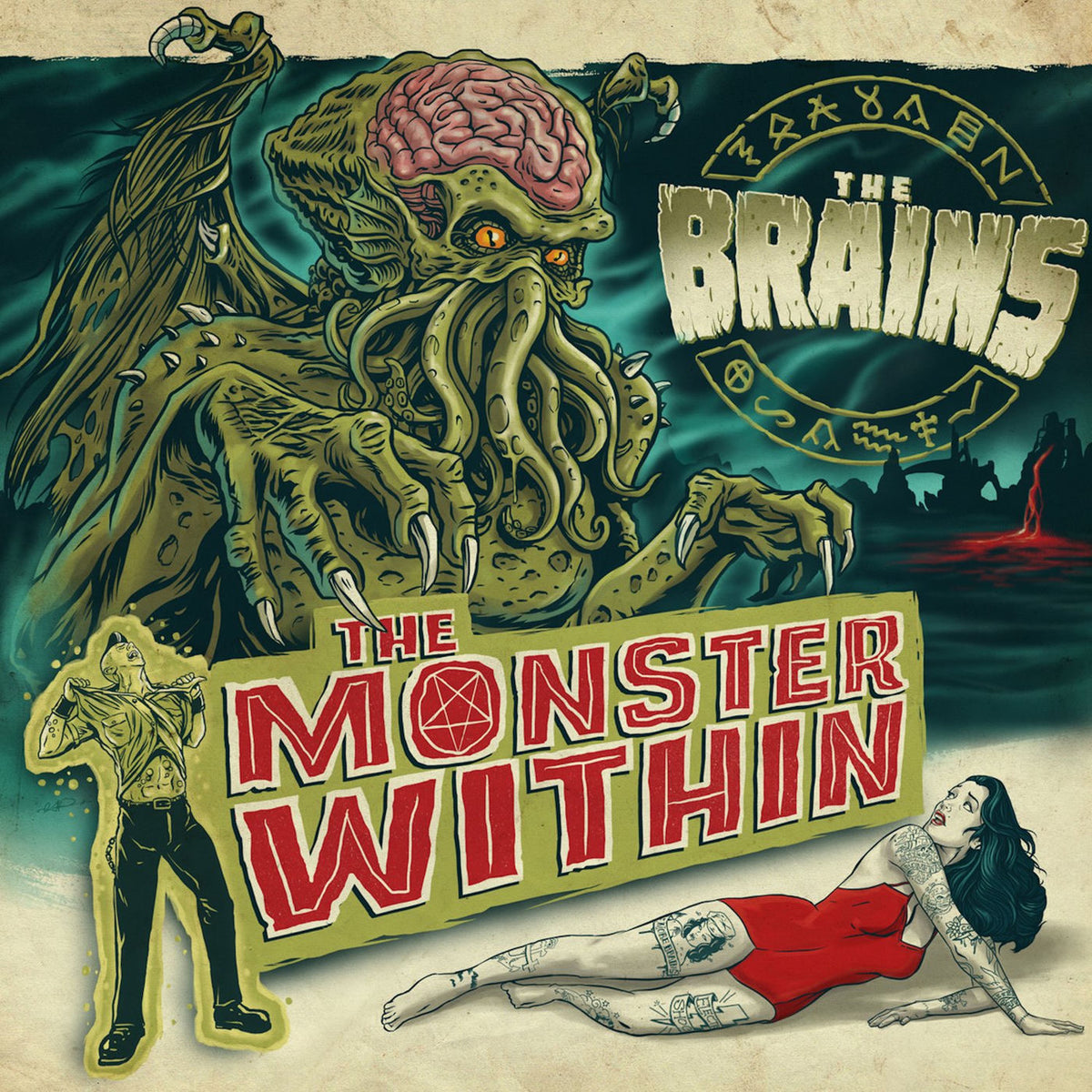 The Brains – The Monster Within vinyl record cover