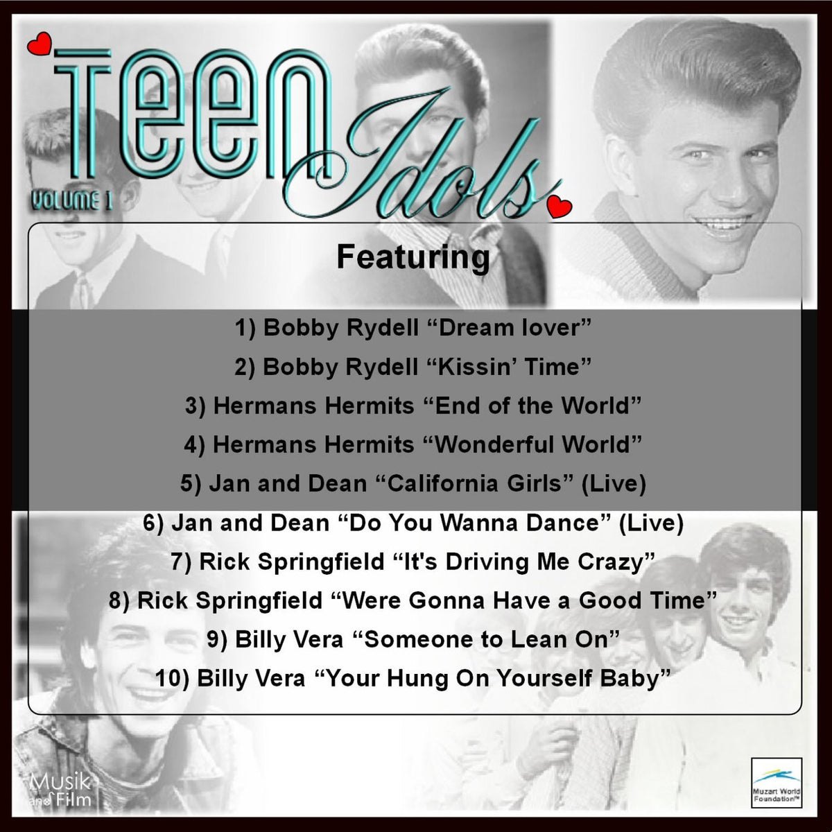 Various Artists – Teen Idols vinyl record cover