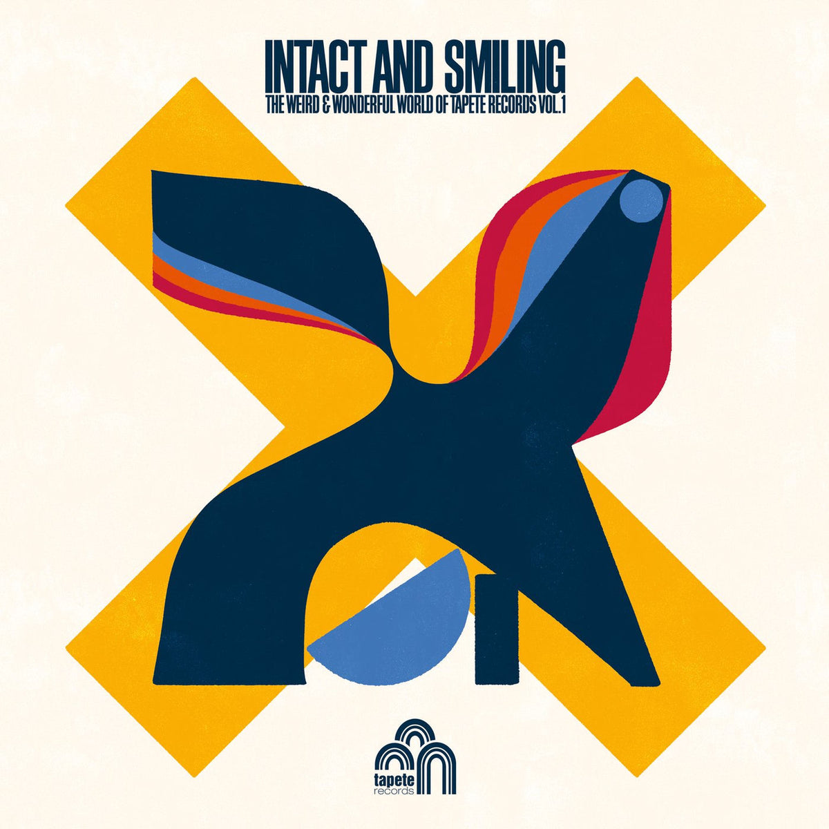 Various Artists – Intact and Smiling: The Weird & Wonderful World of Tapete Records vinyl record cover