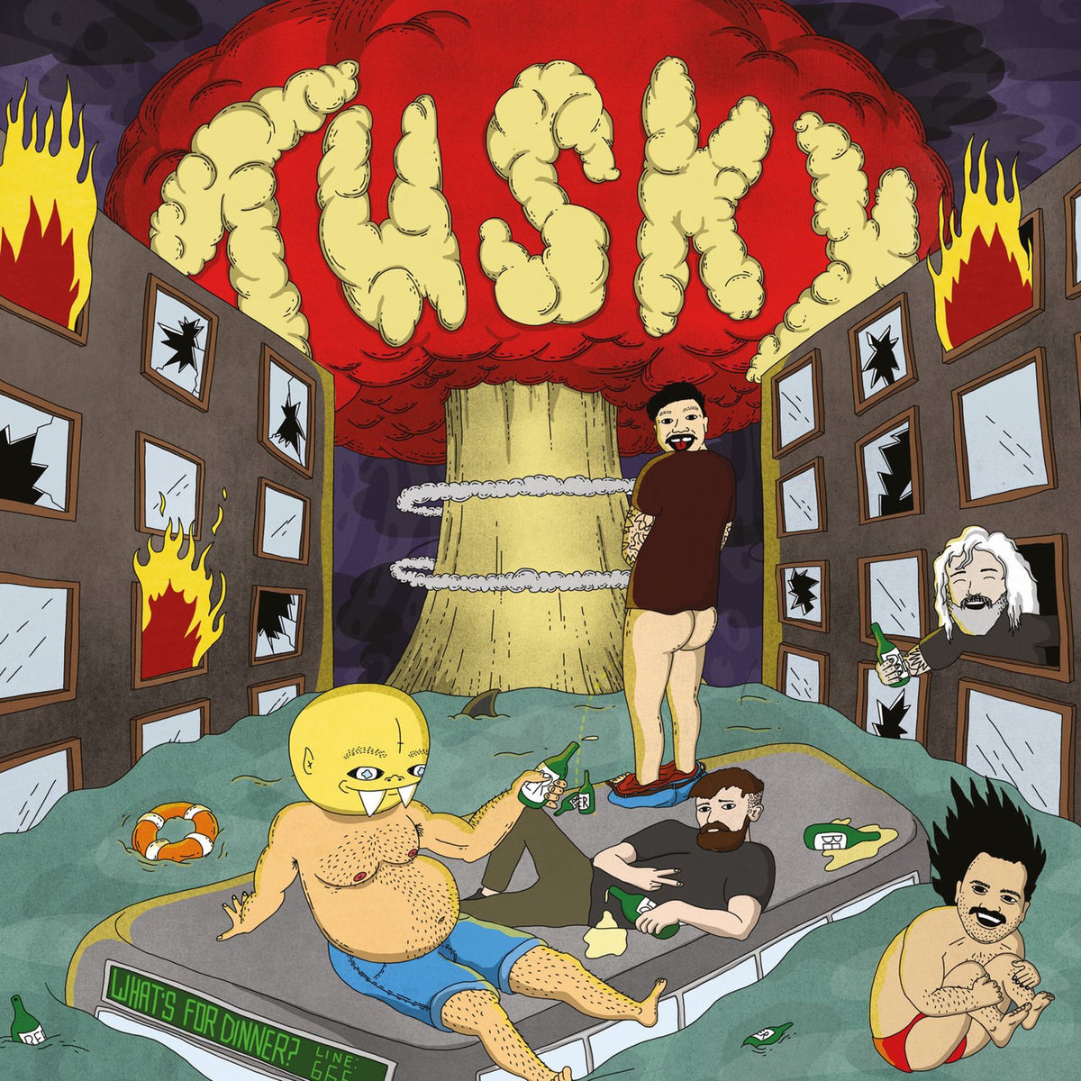 Tusky – What'S For Dinner? (CANDY PINK VINYL) (CANDY PINK VINYL) vinyl record cover