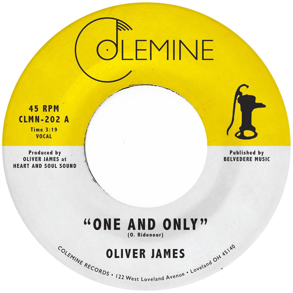 Oliver James – One And Only vinyl cover