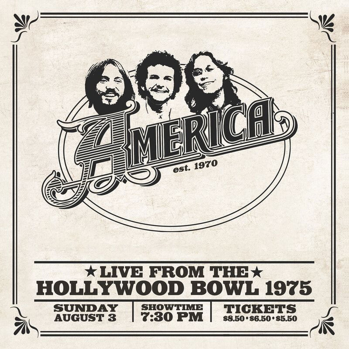 America – Live from the Hollywood Bowl 1975 vinyl record cover