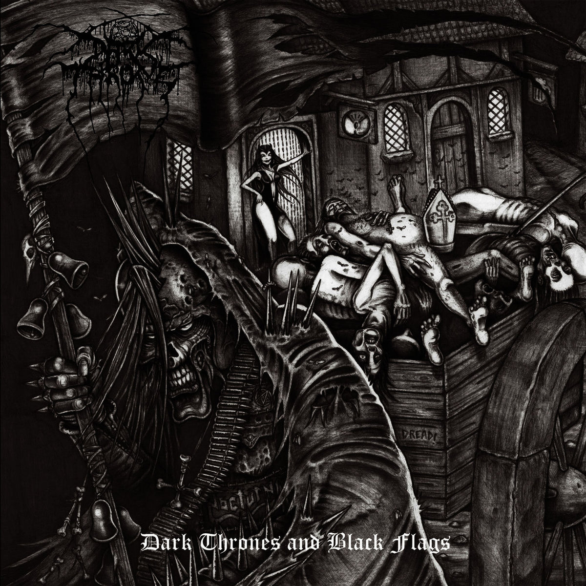 Darkthrone – Dark Thrones & Black Flags vinyl record cover