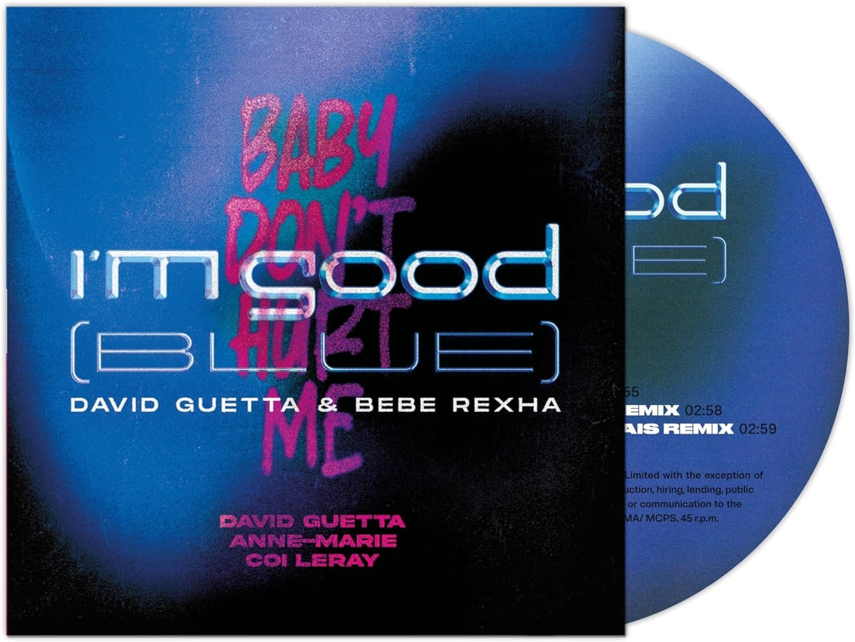 David Guetta – I'm Good (Blue) / Baby Don't Hurt Me (Blue Vinyl) [Indie Exclusive]  by David Guetta vinyl record cover